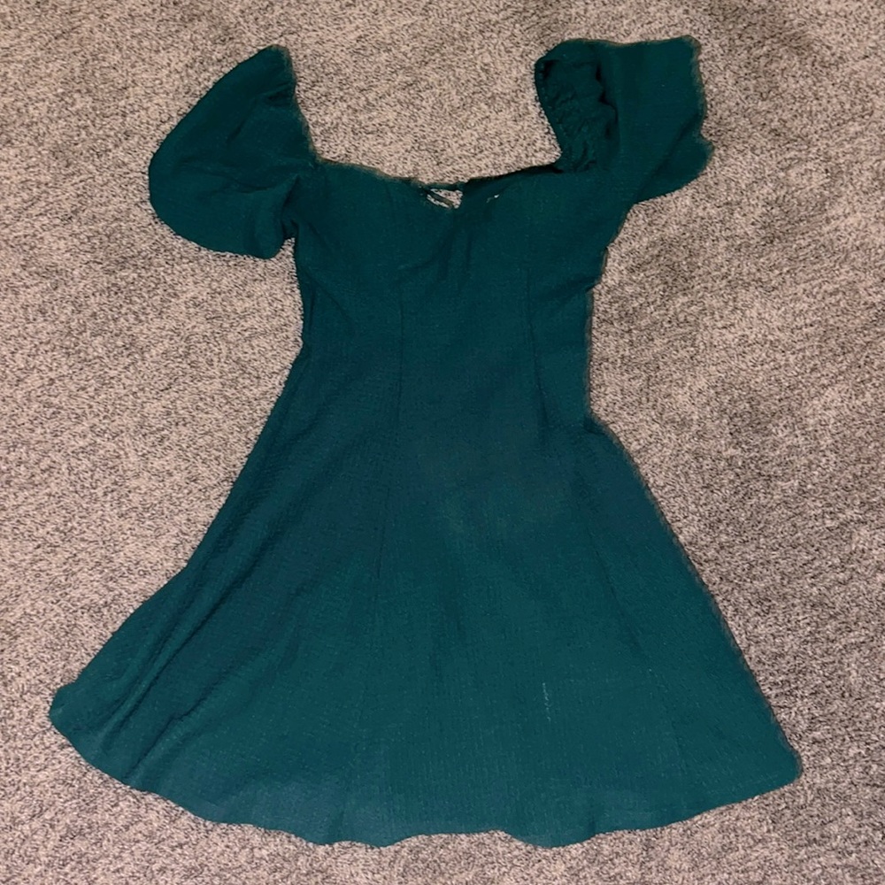 Green Dress for Women Lace up Back with Padding